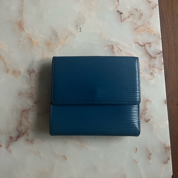 Louis Vuitton Epi Blue Tassil Leather Elise Bifold Wallet MI0962 - Picture 3 of 16